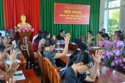 TRƯỜNG TIỂU HỌC NGHĨA HẢI: ĐOÀN KẾT – DÂN CHỦ – ĐỔI MỚI TRONG HỘI NGHỊ CÁN BỘ, VIÊN CHỨC, NGƯỜI LAO ĐỘNG